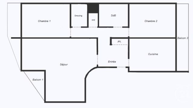 Afficher la photo en grand Appartement F4 à vendre - 4 pièces - 80.0 m2 - PARIS - 75013 - ILE-DE-FRANCE - Century 21 Lutèce Immobilier