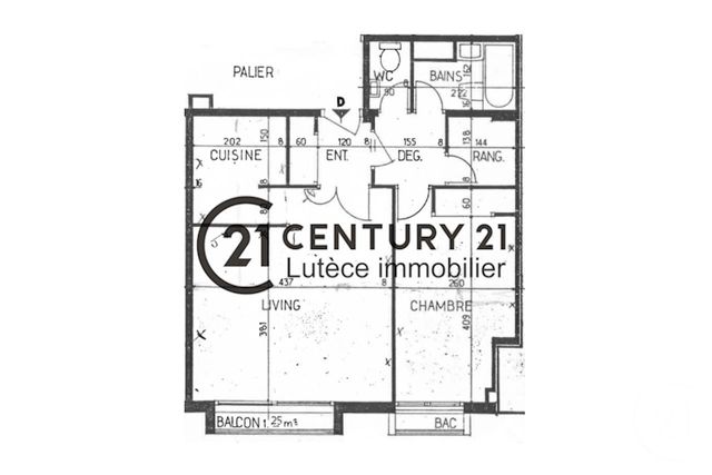 Appartement F2 à vendre - 2 pièces - 46.0 m2 - PARIS - 75014 - ILE-DE-FRANCE - Century 21 Lutèce Immobilier