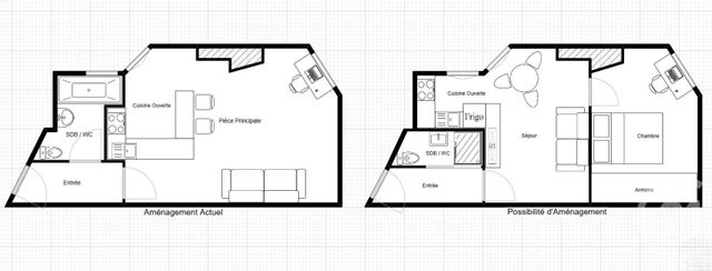 Appartement F1 à vendre - 1 pièce - 30.6 m2 - PARIS - 75014 - ILE-DE-FRANCE - Century 21 Lutèce Immobilier