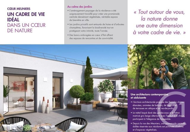 Appartement F3 à vendre - 3 pièces - 68.0 m2 - BAGNEUX - 92 - ILE-DE-FRANCE - Century 21 Lutèce Immobilier