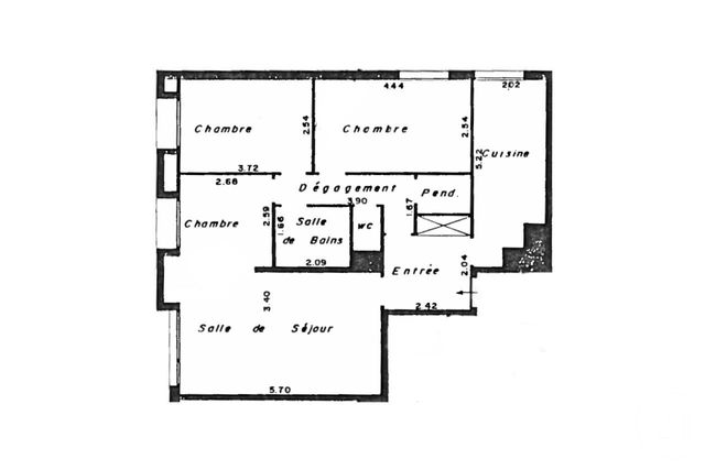 Appartement F4 à vendre - 4 pièces - 74.0 m2 - PARIS - 75013 - ILE-DE-FRANCE - Century 21 Lutèce Immobilier