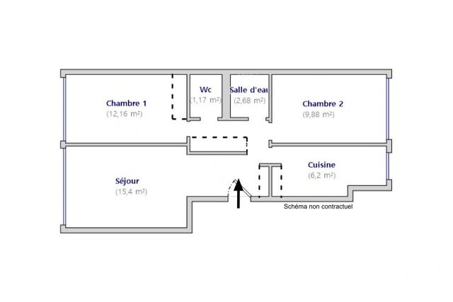 Appartement à vendre - 3 pièces - 56.12 m2 - PARIS - 75014 - ILE-DE-FRANCE - Century 21 Lutèce Immobilier