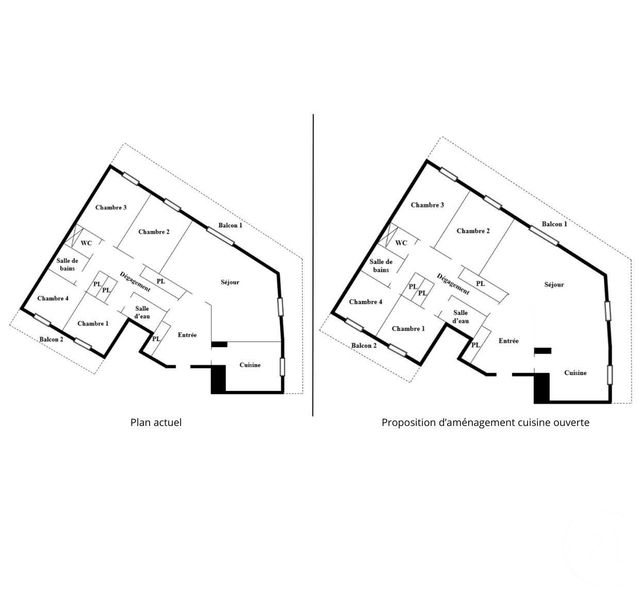 Appartement F5 à vendre - 5 pièces - 107.0 m2 - PARIS - 75013 - ILE-DE-FRANCE - Century 21 Lutèce Immobilier