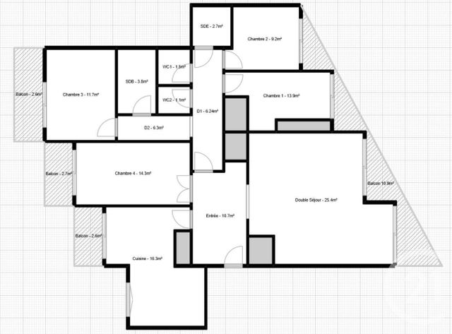 Appartement F5 à vendre - 5 pièces - 123.0 m2 - PARIS - 75013 - ILE-DE-FRANCE - Century 21 Lutèce Immobilier