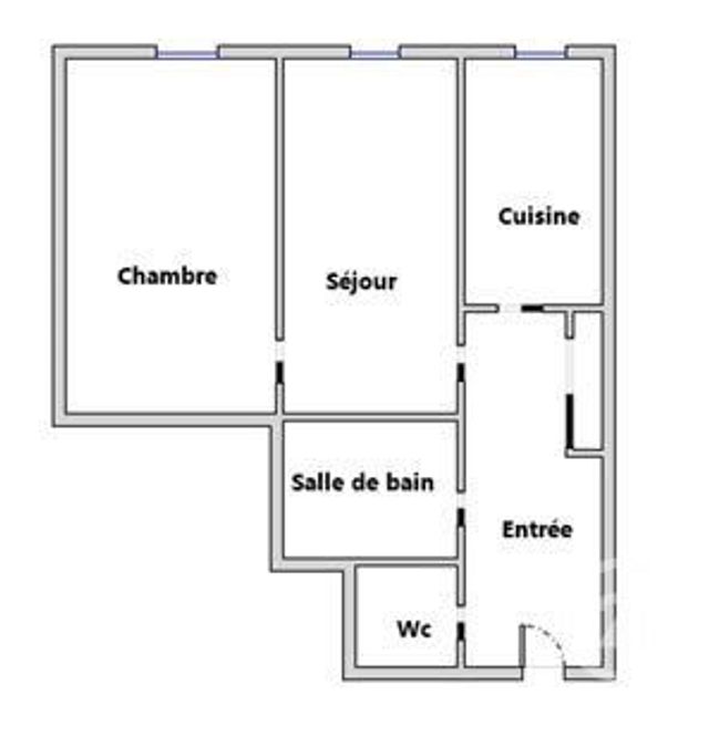 Appartement F2 à vendre - 2 pièces - 43.13 m2 - PARIS - 75013 - ILE-DE-FRANCE - Century 21 Lutèce Immobilier