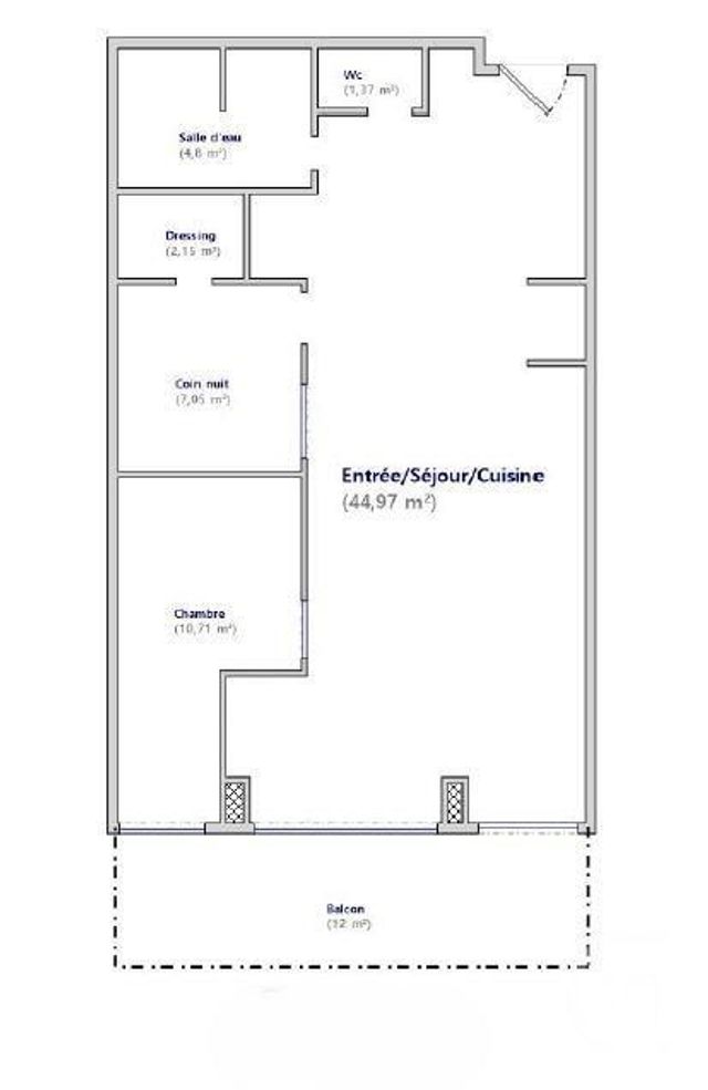 Appartement F3 à vendre - 3 pièces - 71.05 m2 - PARIS - 75013 - ILE-DE-FRANCE - Century 21 Lutèce Immobilier
