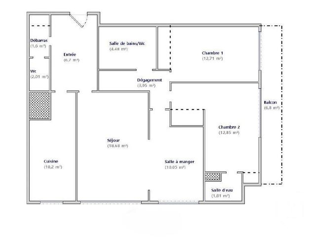 Appartement F4 à vendre - 4 pièces - 85.04 m2 - PARIS - 75013 - ILE-DE-FRANCE - Century 21 Lutèce Immobilier